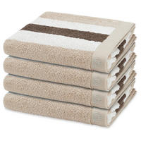 HANDTUCH Doubleface Stripes 4er-Set - Beige, Textil (50/100cm) - Ross