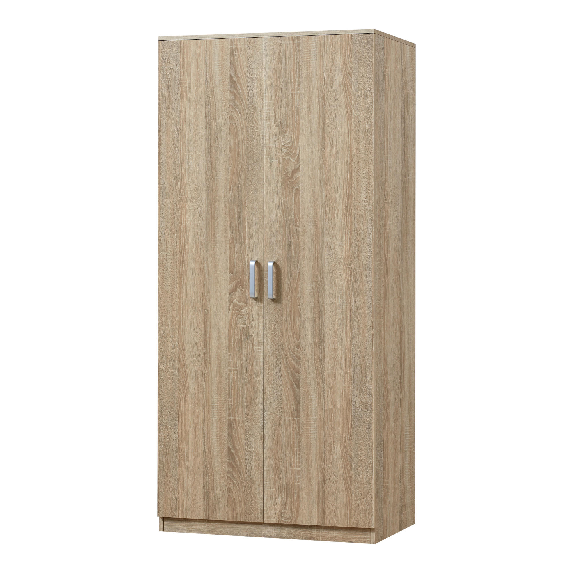 [en.casa] Kleiderschrank Sonoma Eiche 80x176x52 cm
