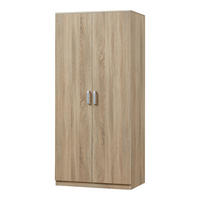 KLEIDERSCHRANK Bodolz - Sonoma Eiche, Holzwerkstoff (80/176/52cm) - [en.casa]