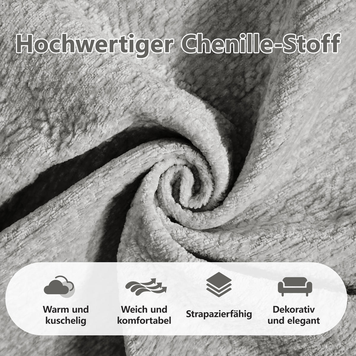 ECKSOFA 330/149/90 cm Hellgrau Cord mit mobiler Ottomane und 2 kleinen Dekokissen - Hellgrau, Textil (330/149cm) - Oxeza
