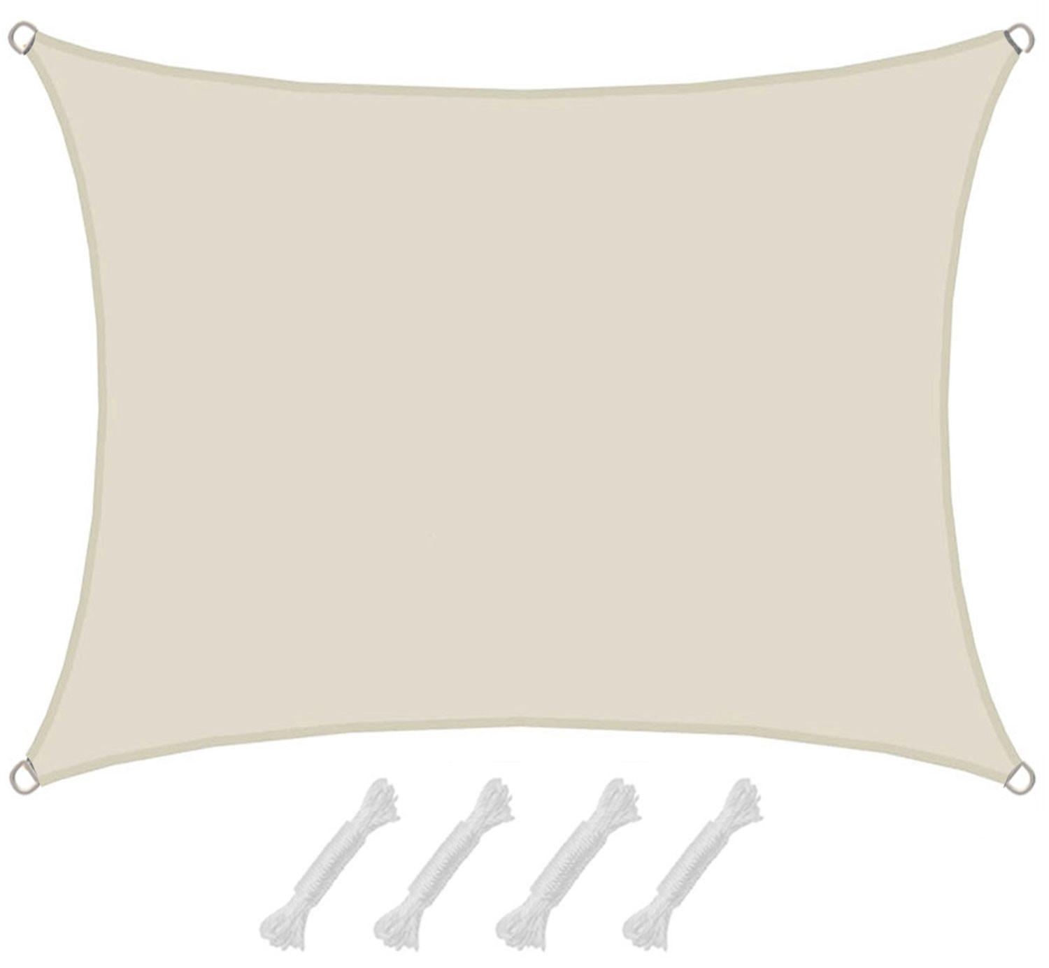 UV-SONNENSEGEL 1,5/2 m, Rechteckig, Wasserdicht, Beige - Beige, Kunststoff (150/200cm) - Amanka