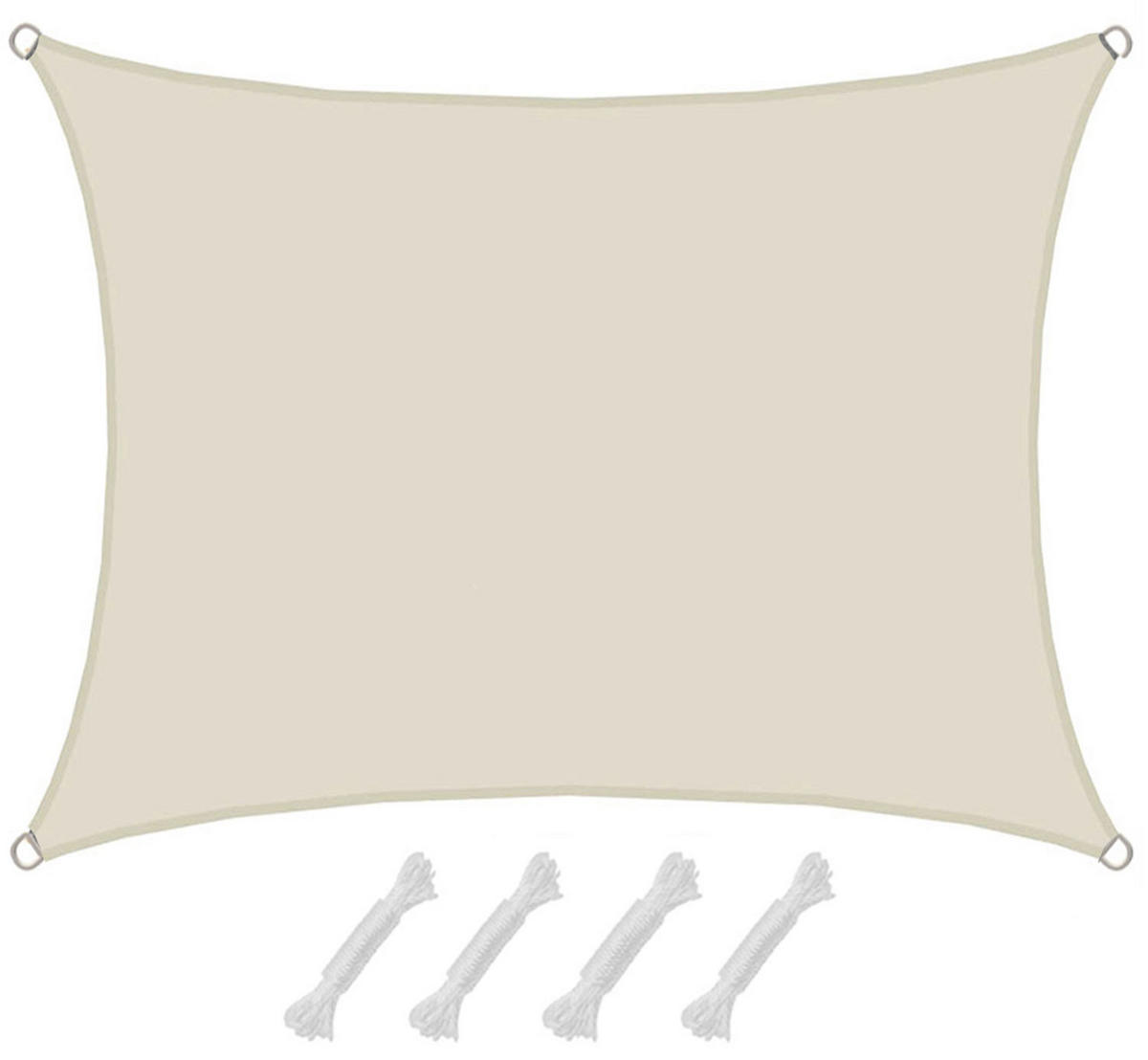 UV-SONNENSEGEL 1,5/2 m, Rechteckig, Wasserdicht, Beige - Beige, Kunststoff (150/200cm) - Amanka