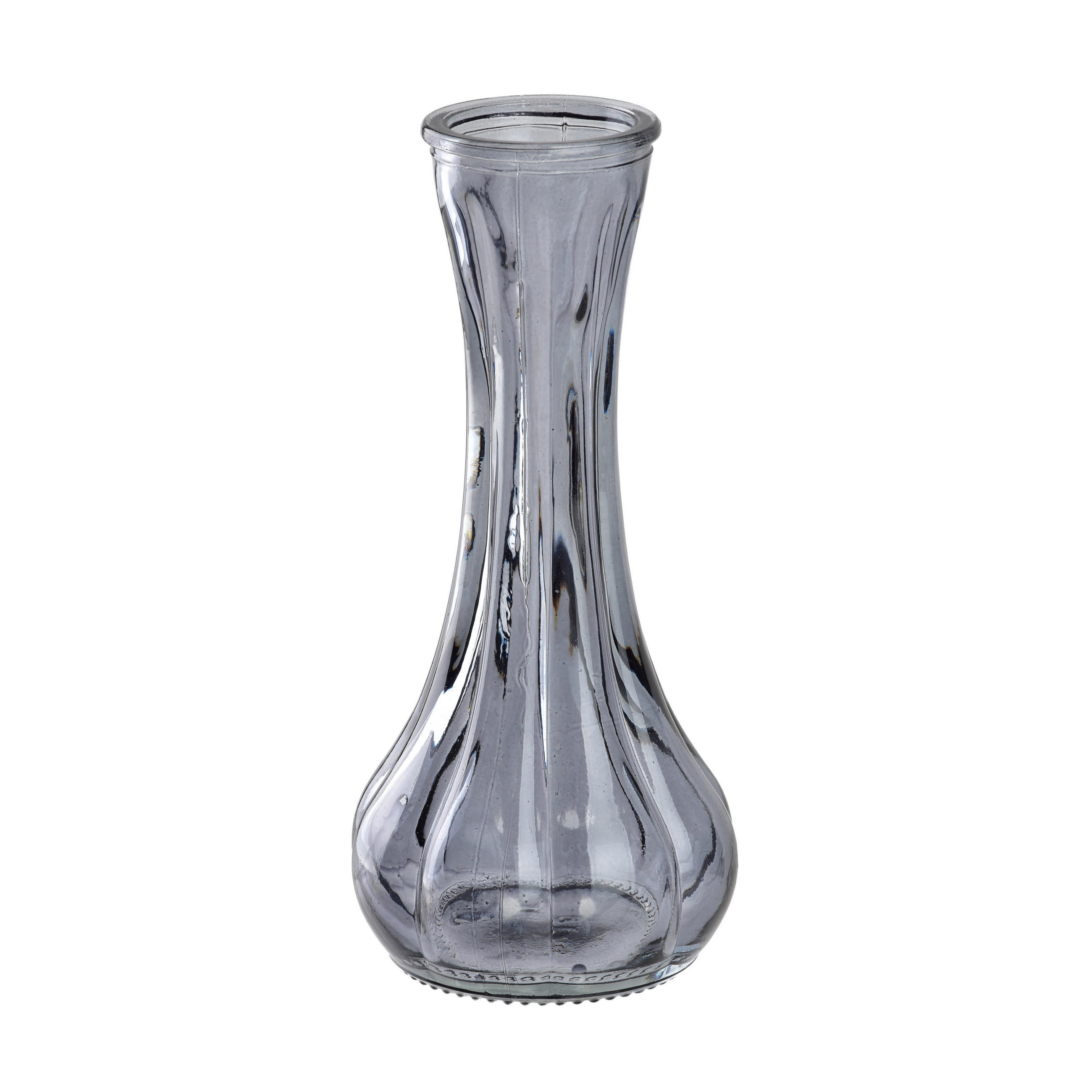 VASE Serenite Grau 4x6xh16 cm Glas - Grau, Glas (16cm) - Mondex