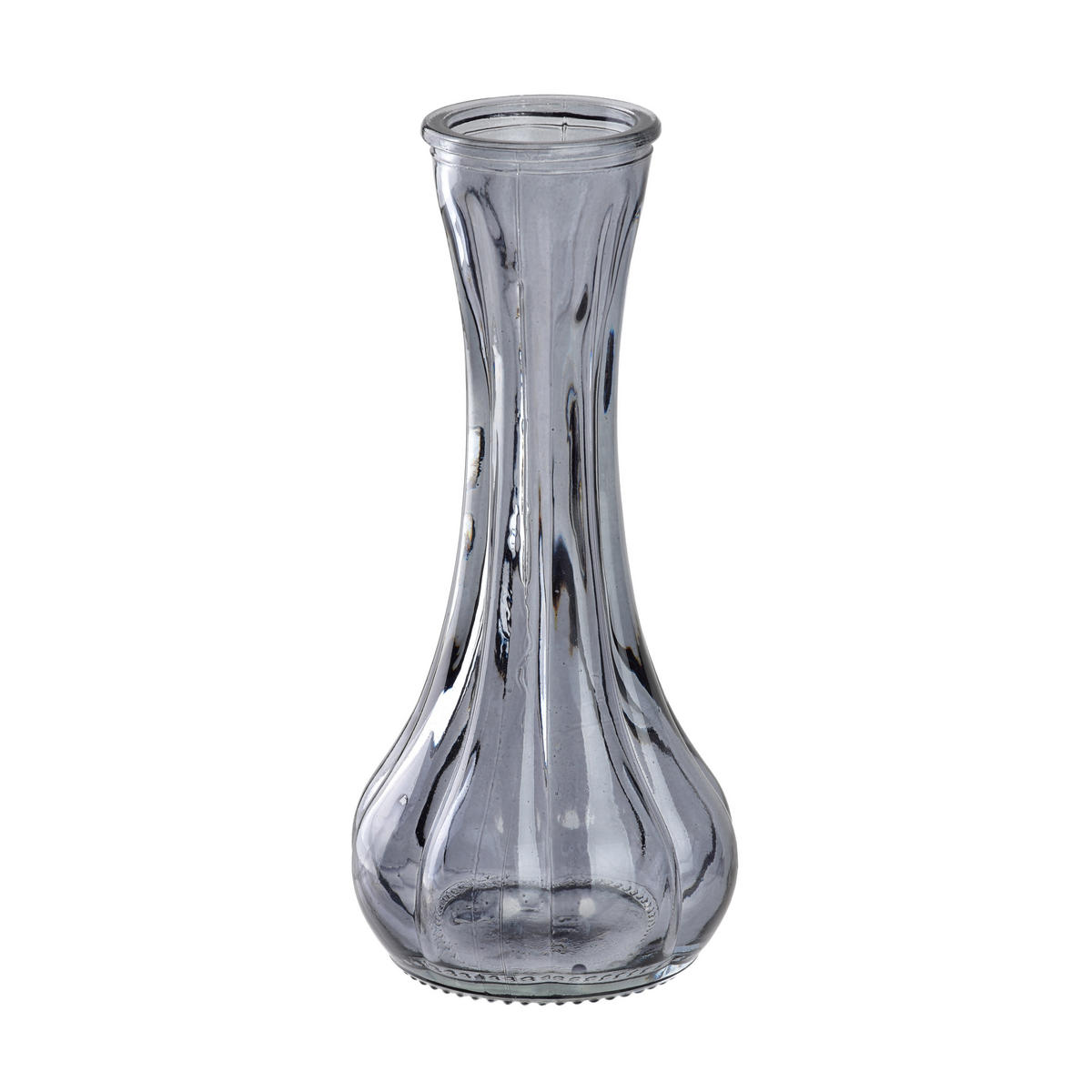 VASE Serenite Grau 4x6xh16 cm Glas - Grau, Glas (16cm) - Mondex