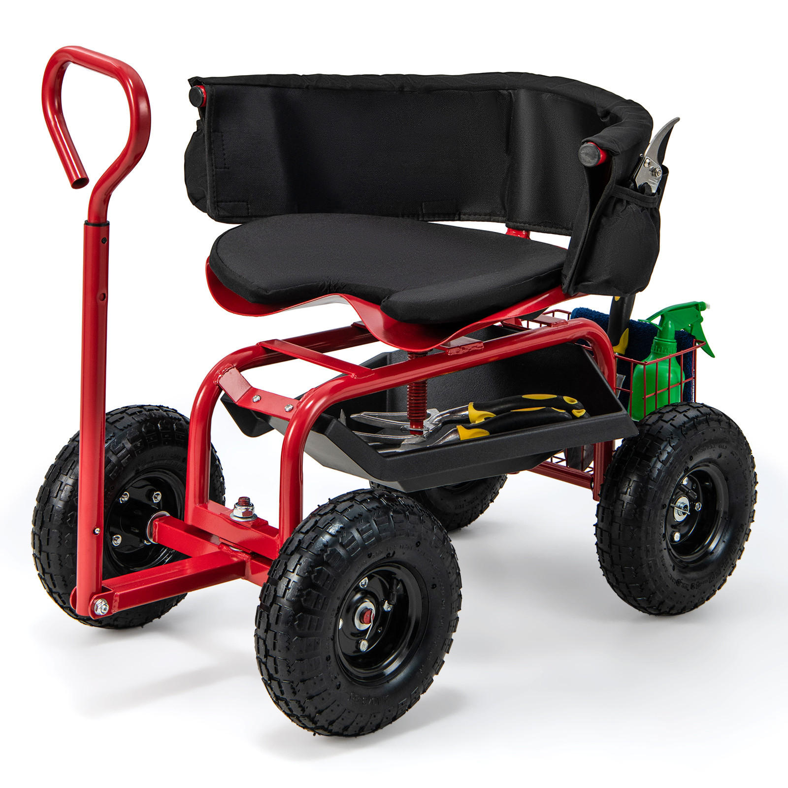 GARTENWAGEN Rot - Rot, Metall (61/60/90cm) - COSTWAY