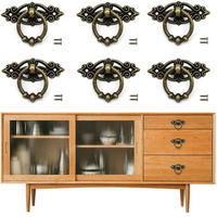 SCHRANKKNOPF Bronze 6er-Set - Schwarz, Metall (4.6/2/6.4cm)