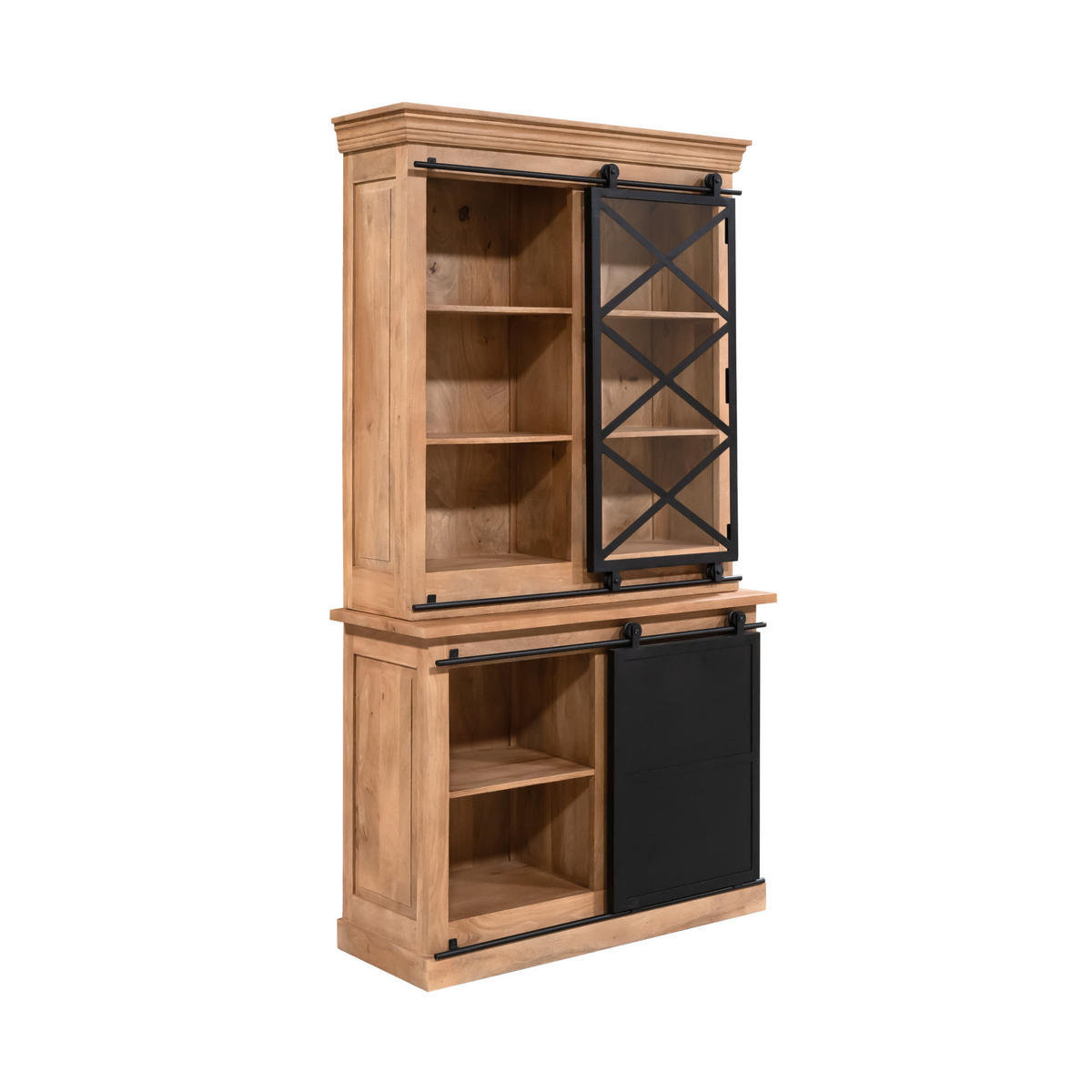 VITRINE Lotte Braun 45/120/220 cm - Braun, Holz (120/220/45cm) - Starfurn