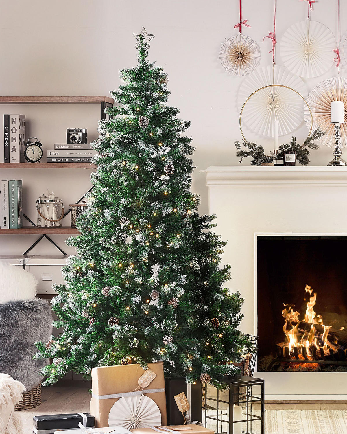 WEIHNACHTSBAUM 180 cm Grün Palomar - Grün, Kunststoff (180cm) - Beliani