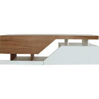 TV-MÖBEL Ceelias Weiß-Dunkelbraun - Dunkelbraun/Weiß, Holz (160/35/46cm) - Habitat Garten