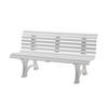 GARTENBANK Jamaika 3 Sitzer Weiß 80 x 150 x 64cm Witterungskunststoff & UV Beständiger Kunststoff - Weiß, Kunststoff (150/80/64cm) - PROREGAL