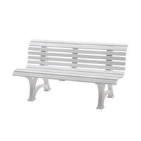 GARTENBANK Jamaika 3 Sitzer Weiß 80 x 150 x 64cm Witterungskunststoff & UV Beständiger Kunststoff - Weiß, Kunststoff (150/80/64cm) - PROREGAL