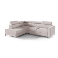 ECKSOFA Beige FERO Mit Verstellbaren Kopfstützen Links - Beige, Naturmaterialen/Textil (265/203cm) - Sepro Meble