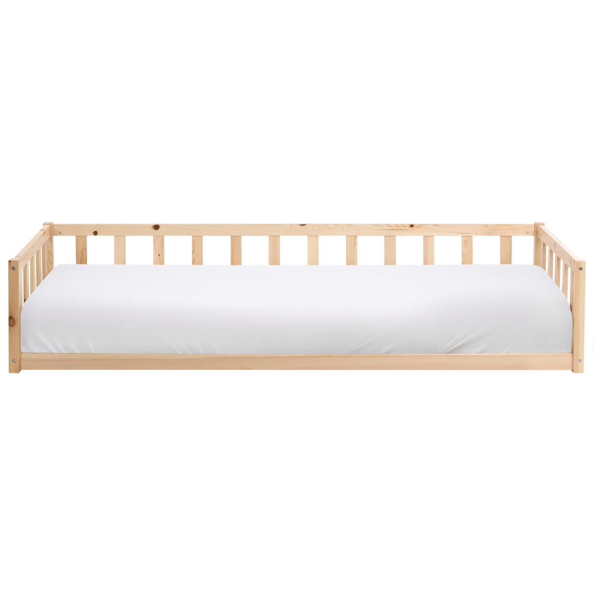 DĚTSKÁ POSTEL Borovicové dřevo 90/200 cm Světle hnědá Auribeau - světle hnědá, dřevo (90/200cm) - Beliani