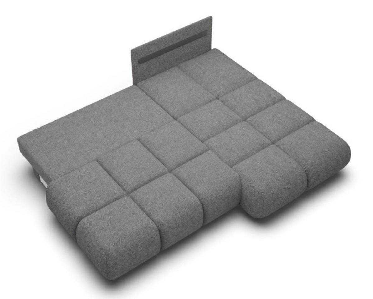 ECKSOFA Grau MILA Ausziehbar Rechts - Grau, Textil (177/230cm) - Sepro Meble