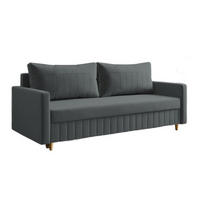 SOFA Grafit MARO Mit Schlaffunktion - Graphitfarben, Textil (217/92/85cm) - Sepro Meble