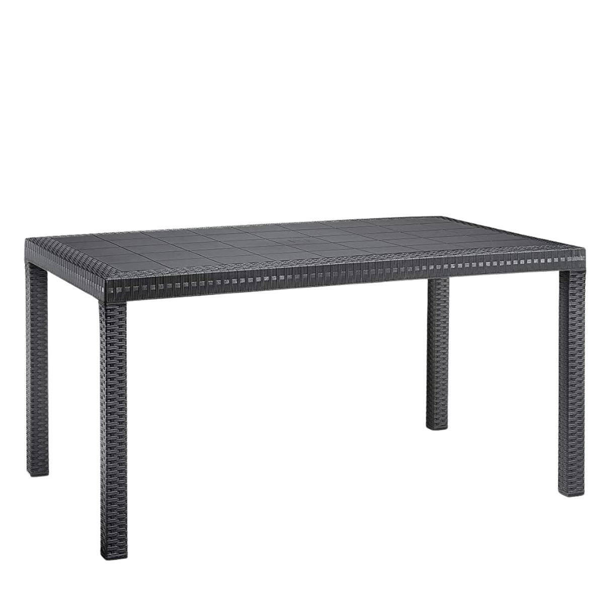 ESSGRUPPE Lido Esstisch Houston mit 6 Sesseln Gartenmöbel - Grau, Kunststoff - BICA