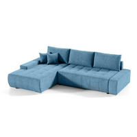 ECKSOFA Jonas 4 Sitzplätze Blau - Blau, Holzwerkstoff (265/185cm) - Petits-meubles