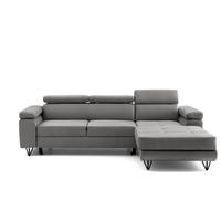 ECKSOFA NORIS L Grau mit Schlaffunktion Rechts - Grau, Holz/Textil (250/183cm) - Muffo