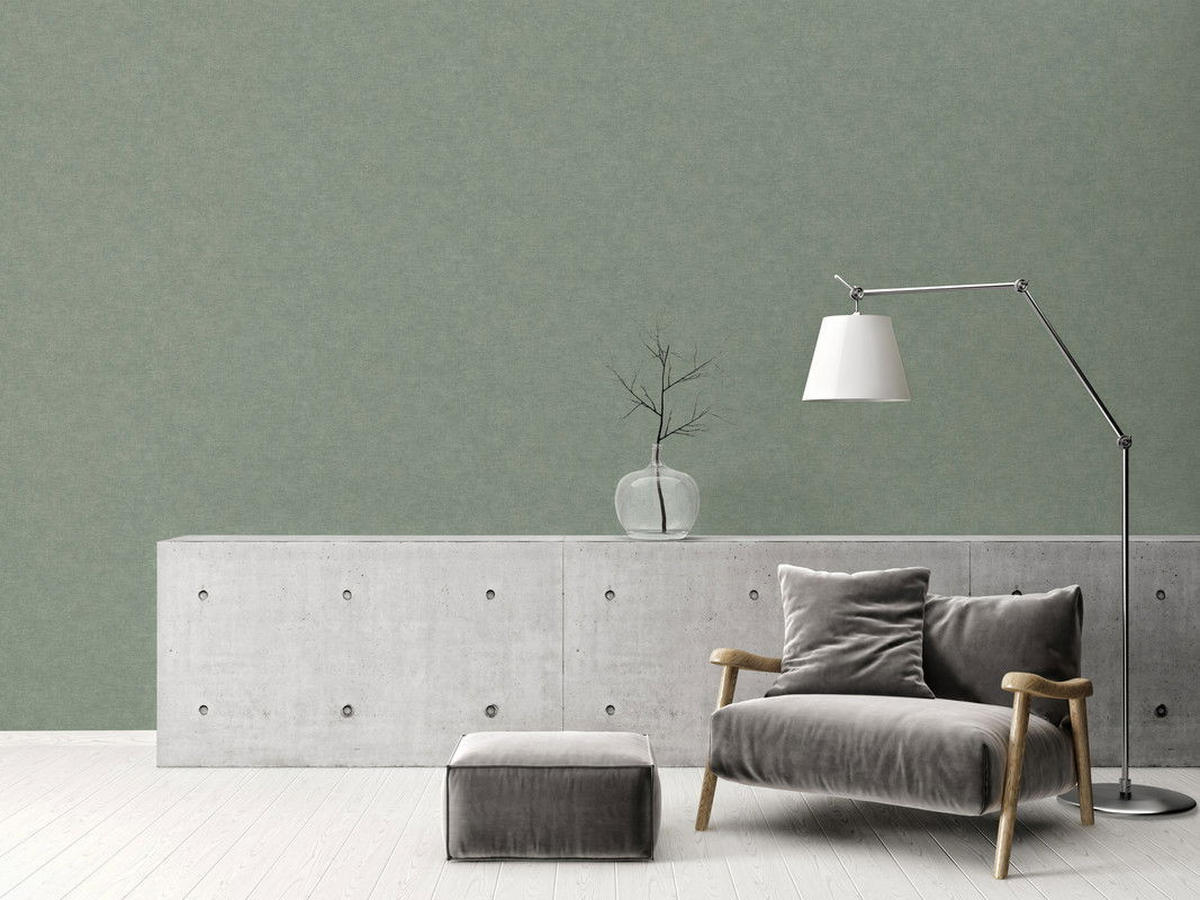 VLIESTAPETE Grün 53/1005 cm - Grün, Textil (53/1cm) - KUNSTLOFT