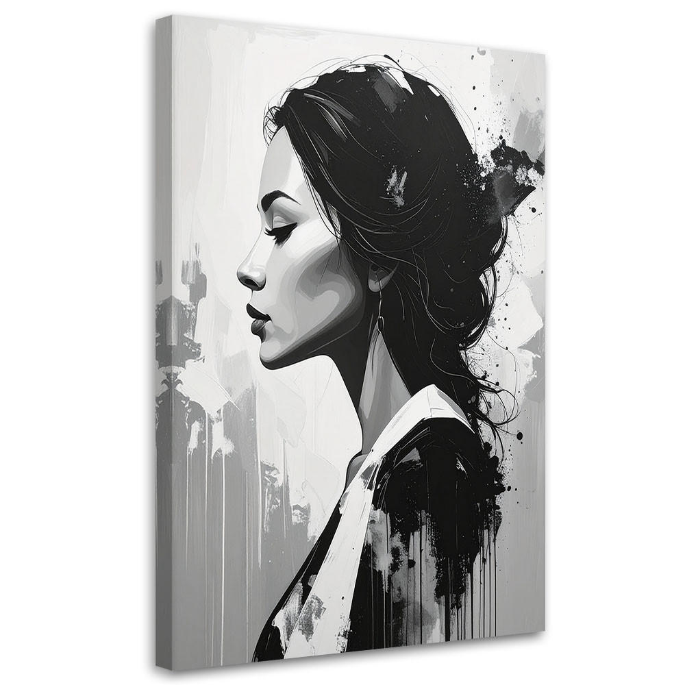 Feeby Leinwandbild, Schwarz 70x100 cm