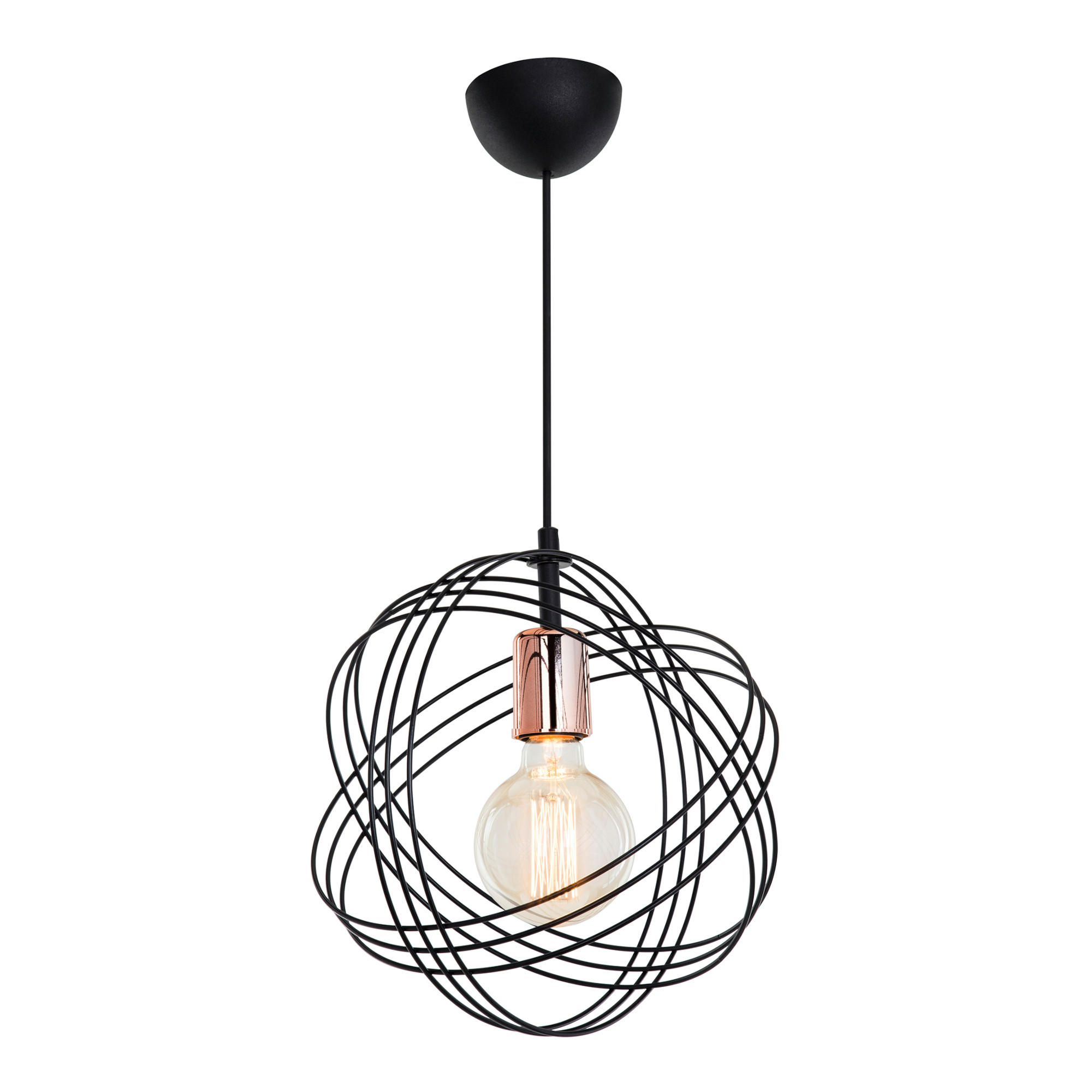 HÄNGELEUCHTE Hove - Schwarz, Metall (28/28/75cm) - lux.pro