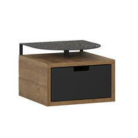 NACHTTISCH Oslo Dunkle Eiche 33/24/33 cm - Dunkelbraun, Holzwerkstoff (33/23.9/33.3cm) - Decortie