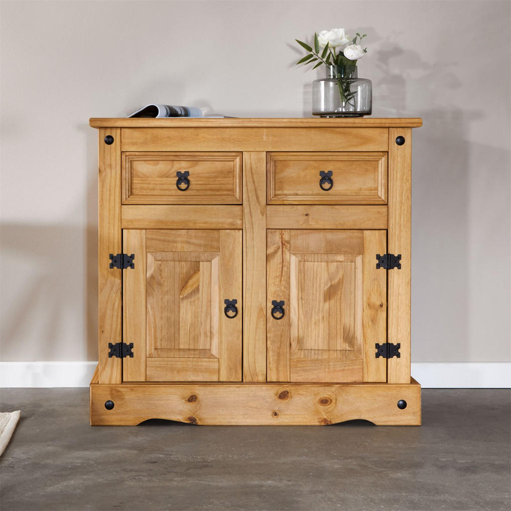 Thumbnail - CARO-Möbel Anrichte, Natur, Holz, Kiefer, Vintage, 92x84x44 cm, Wohnzimmer, Kommoden & Sideboards, Kommoden