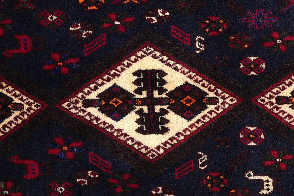 ORIENTTEPPICH handgeknüpft Afshar Rot, Blau 230/160 cm Schurwolle - Blau/Rot, Textil (160/230cm) - Looma