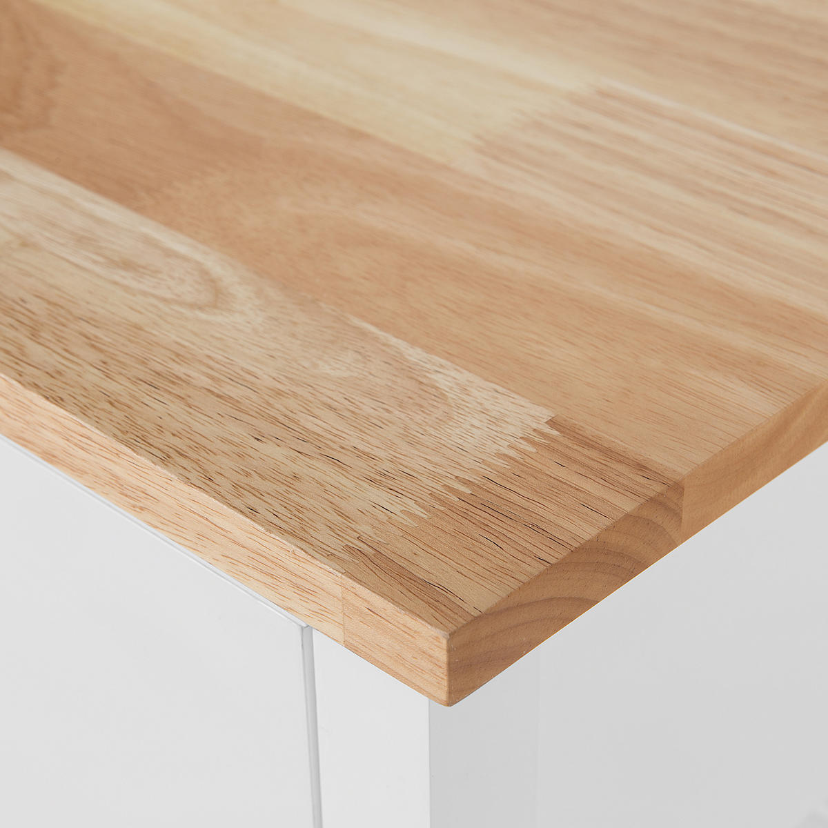 SERVIERWAGEN Weiß Navarino - Hellbraun/Weiß, Holz (120/91/48cm) - Beliani