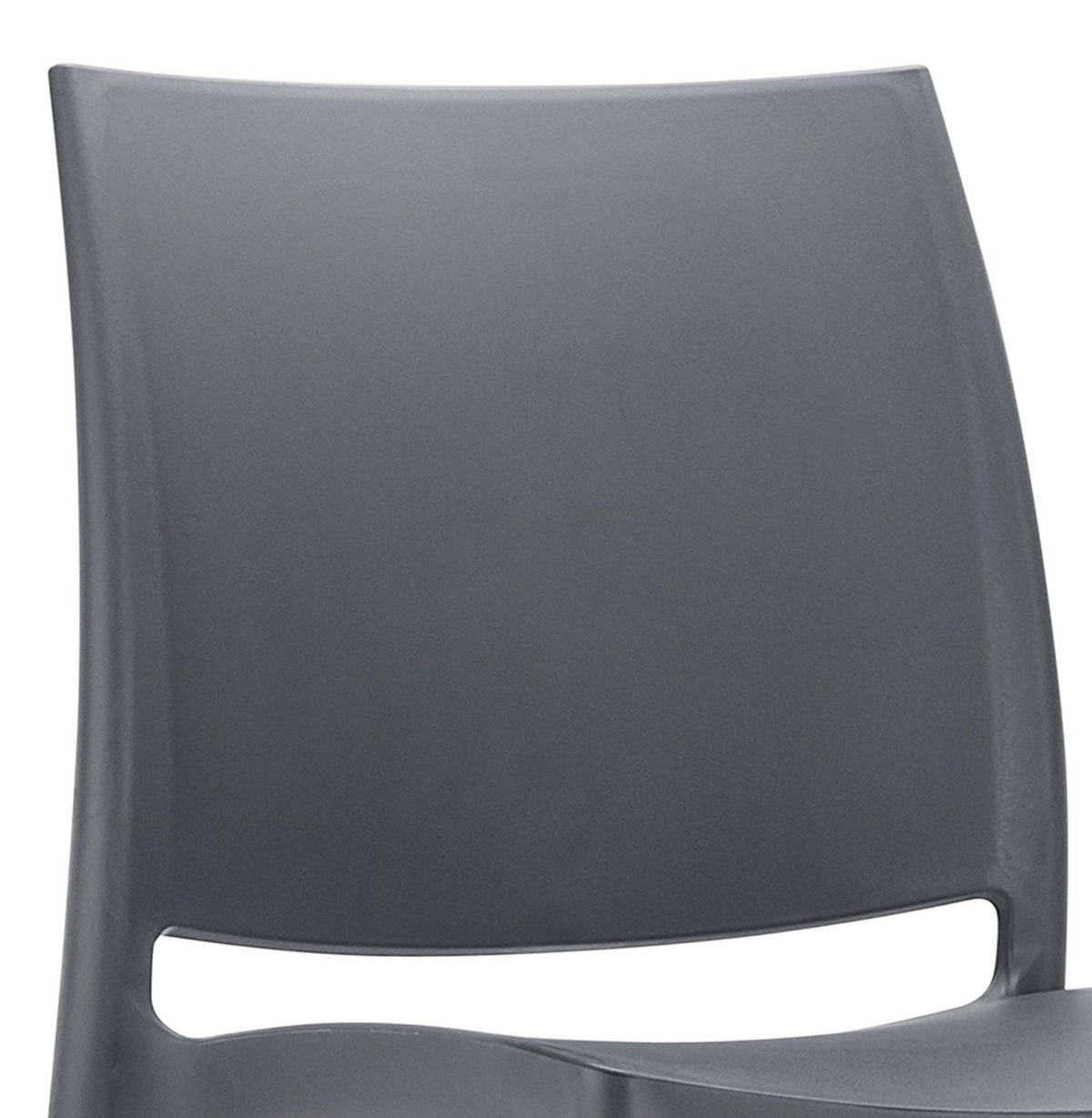 STUHL ENZO dunkelgrau - Dunkelgrau/Anthrazit, Kunststoff (45/81/50cm) - Légia Home