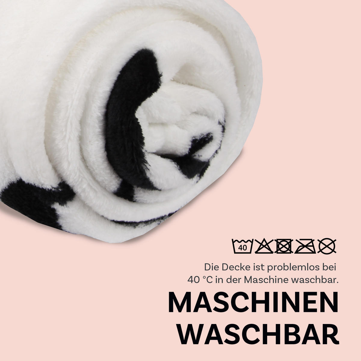 KUSCHELDECKE mit Spruch - 130x160cm Weiß - Weiß, Textil (130/160cm) - Bestlivings