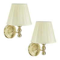 2XWANDLAMPE - Multicolor, Textil/Metall (23.5/20/30cm) - Relaxdays