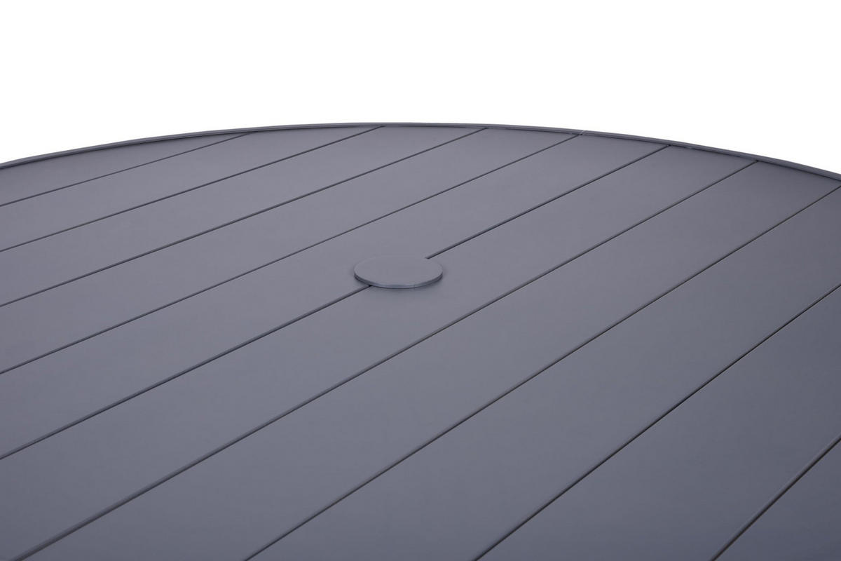 GARTEN-SITZGRUPPE Nadia 5-teilig Gartenmöbel-Set - Anthrazit, Kunststoff - DELUKE