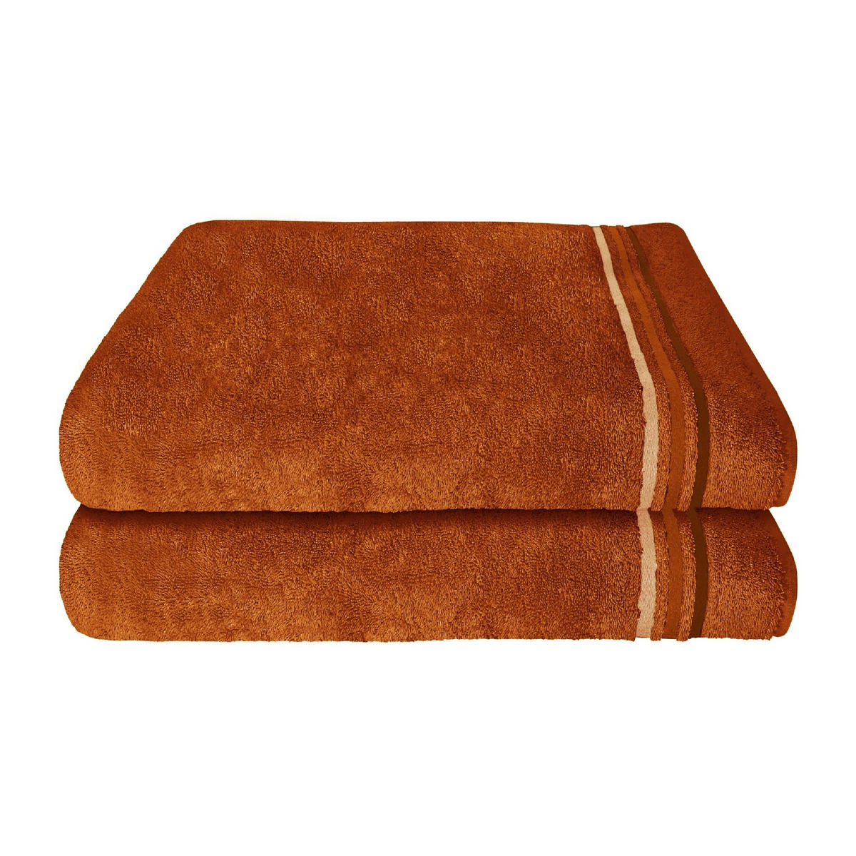 DUSCHTUCHSET Skyline Color - 2-teilig - 70 x 140 cm - Terrakotta - Terracotta, Textil (70/140cm) - SCHIESSER