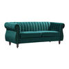 CHESTERFIELD-SOFA - 3-Sitzer - Samt - Smaragdgrün - TRUMBO - Grün, Textil (78/77/195cm) - Vente-Unique
