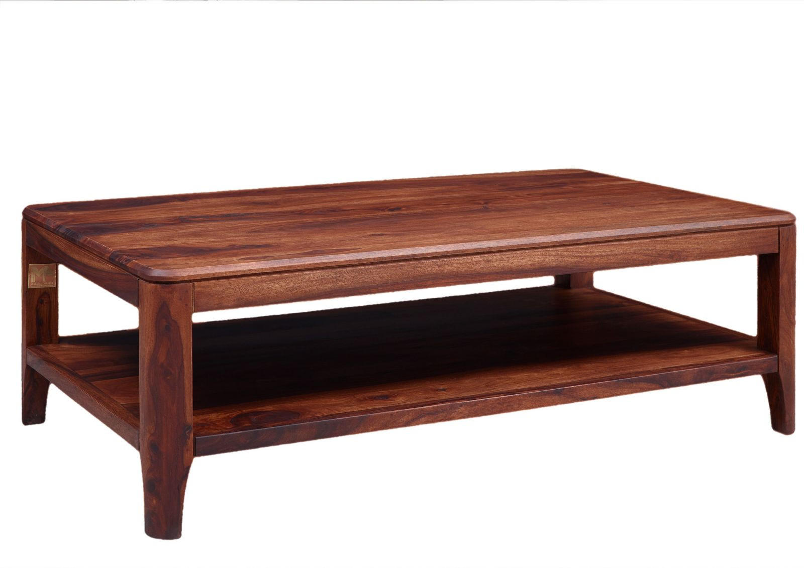 COUCHTISCH Sheesham 120x70x40 walnuss geölt BROOKLYN #11 - Dunkelbraun, Holz (120/70/40cm) - Massivmoebel24