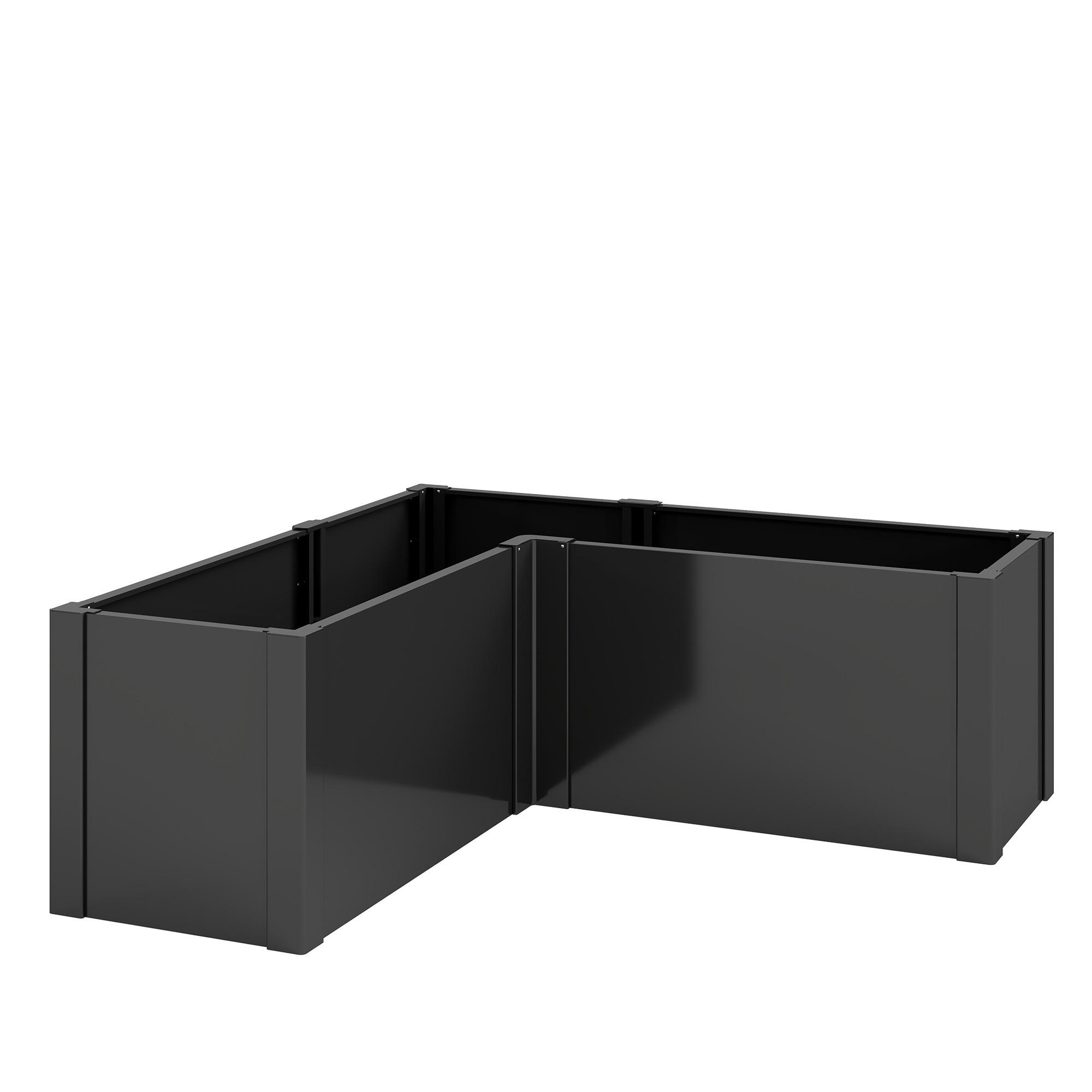 METALL-HOCHBEET Verzinkter Stahl Schwarz - Schwarz, Metall (150/55/150cm) - Outsunny