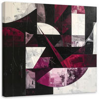 LEINWANDBILD 3D und geometrisch 30x30cm - Rot, Textil (30/30cm) - Feeby