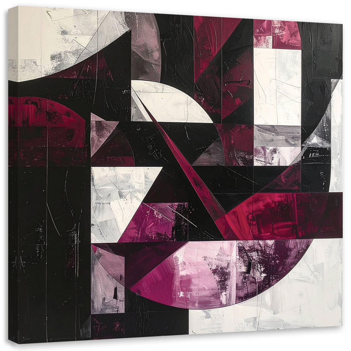 LEINWANDBILD 3D und geometrisch 30x30cm - Rot, Textil (30/30cm) - Feeby