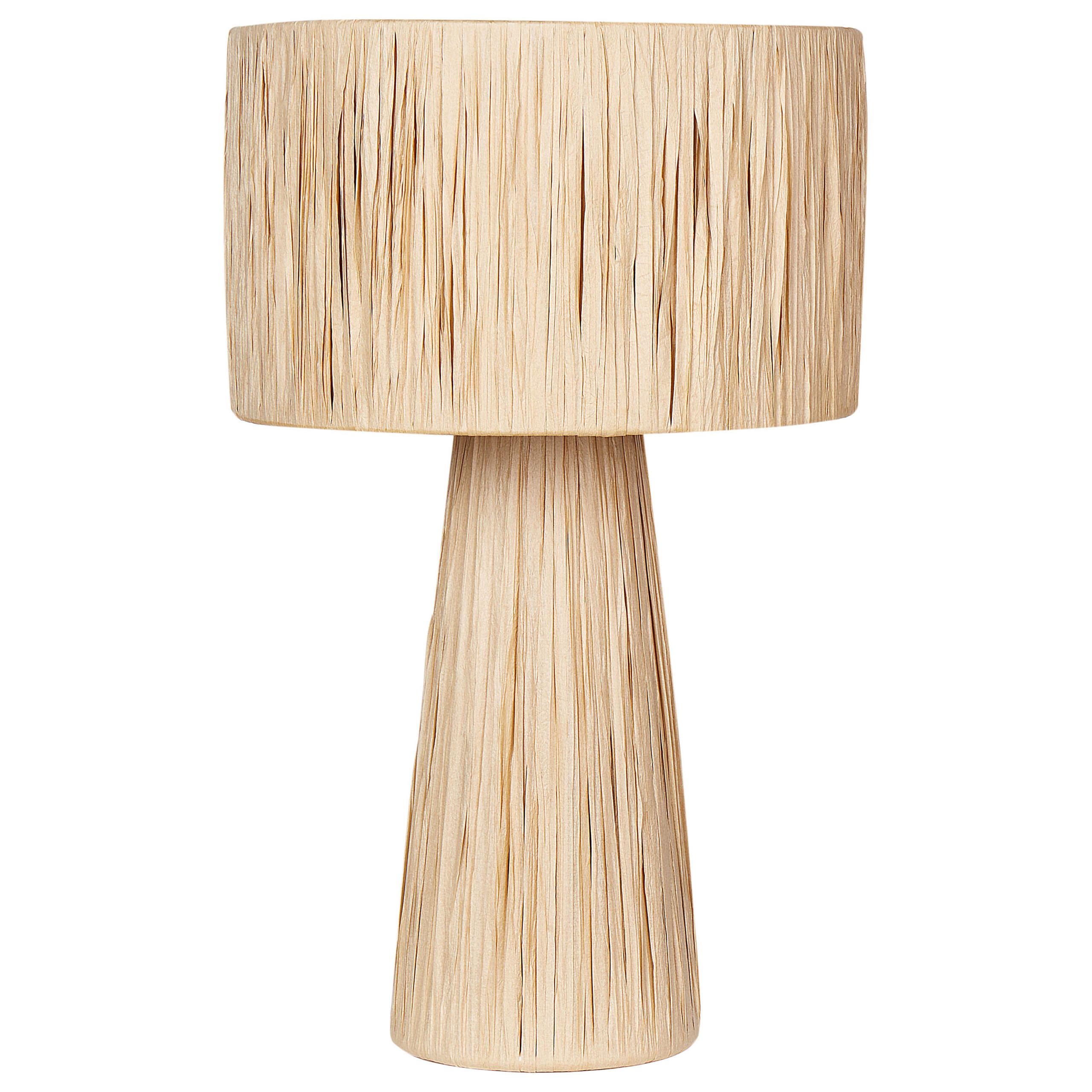 TISCHLEUCHTE Naturfarben Welmel - Naturfarben, Naturmaterialien (25/25/41cm) - Beliani