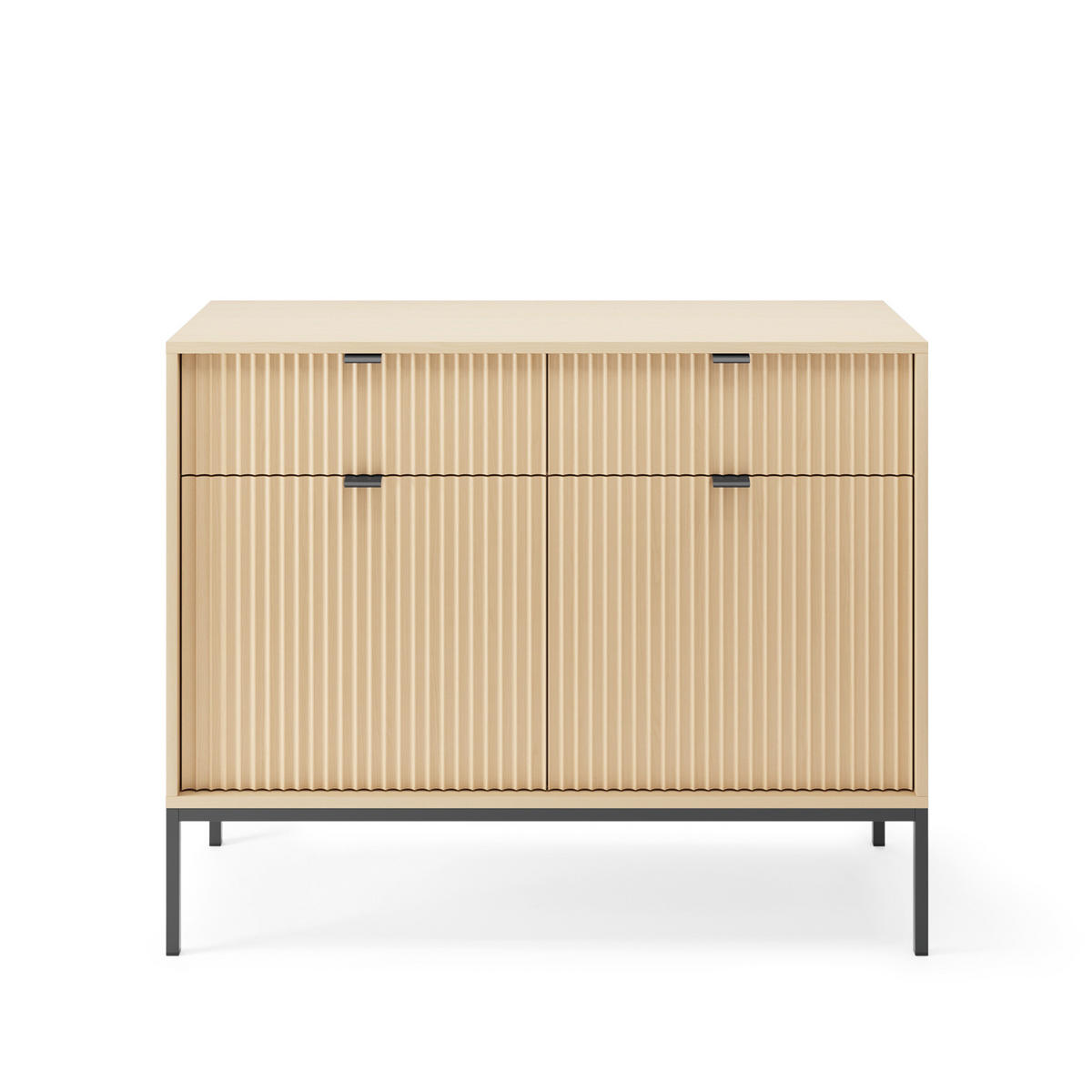 SIDEBOARD NANAIMO KOM2 Profilierte Fronten Eiche Vicenza Eiche Vicenza - Eiche Artisan, Holzwerkstoff (104/83/39cm) - Komodee