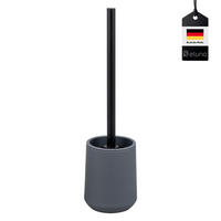 WC-GARNITUR TESERO, Kunststoff, grau - Grau, Kunststoff (10.5/39.5/10.5cm) - eluno