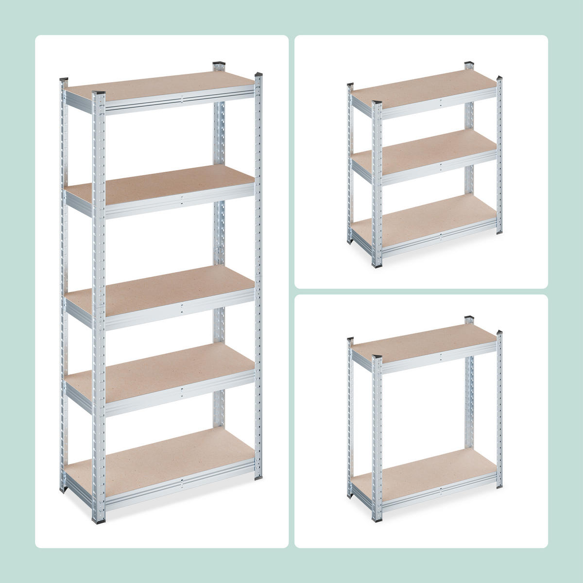 SCHWERLASTREGAL - Multicolor, Holzwerkstoff/Kunststoff (70/150/30cm) - Relaxdays