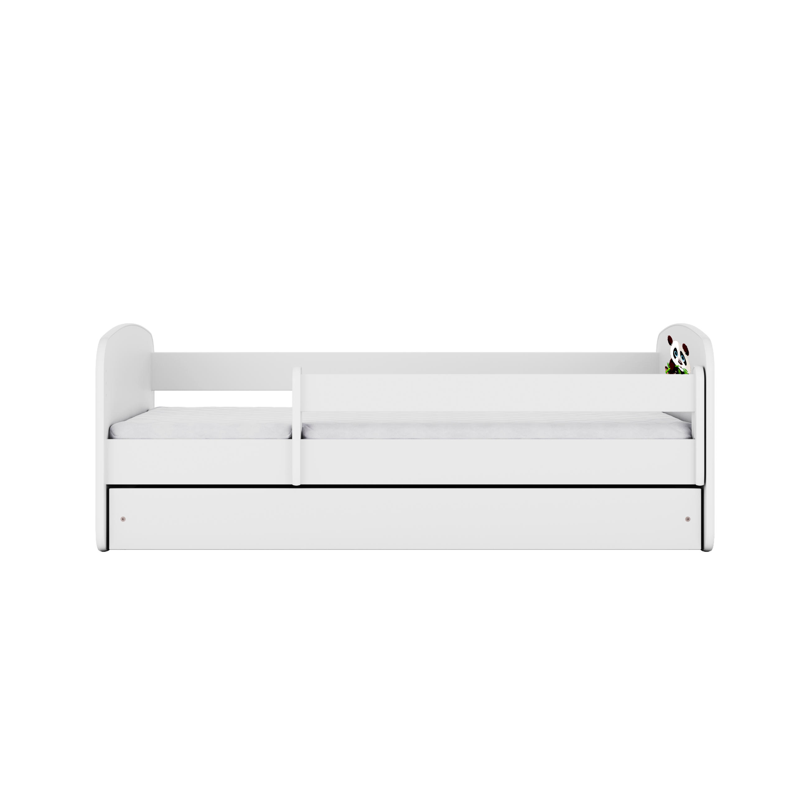 KINDERBETT Panda 2 mit Schublade 140/70 80/61/144 - Weiß, Holzwerkstoff (70/140cm) - RAUMHIRSCH FURNITURE