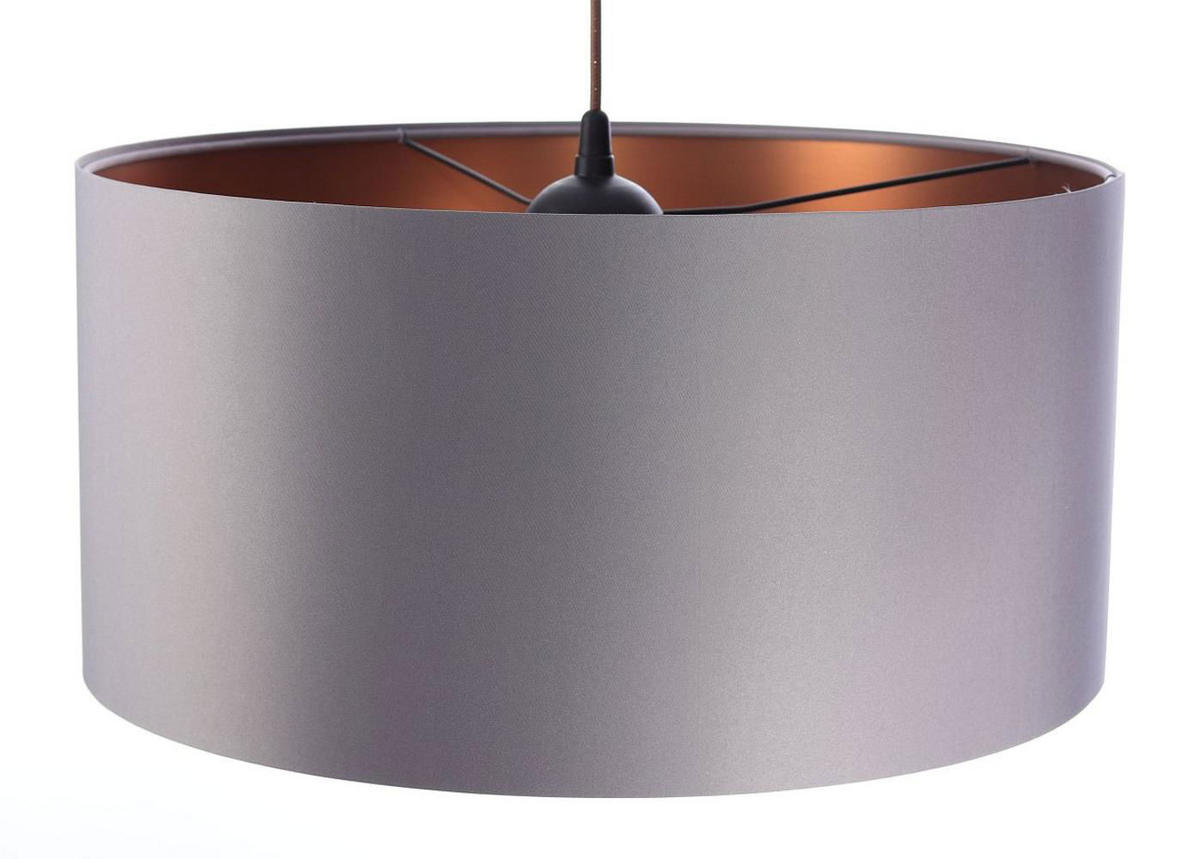 HÄNGELEUCHTE Grau 50/25 cm - Grau/Kupferfarben, Kunststoff (50/0.8/25cm) - ONZENO