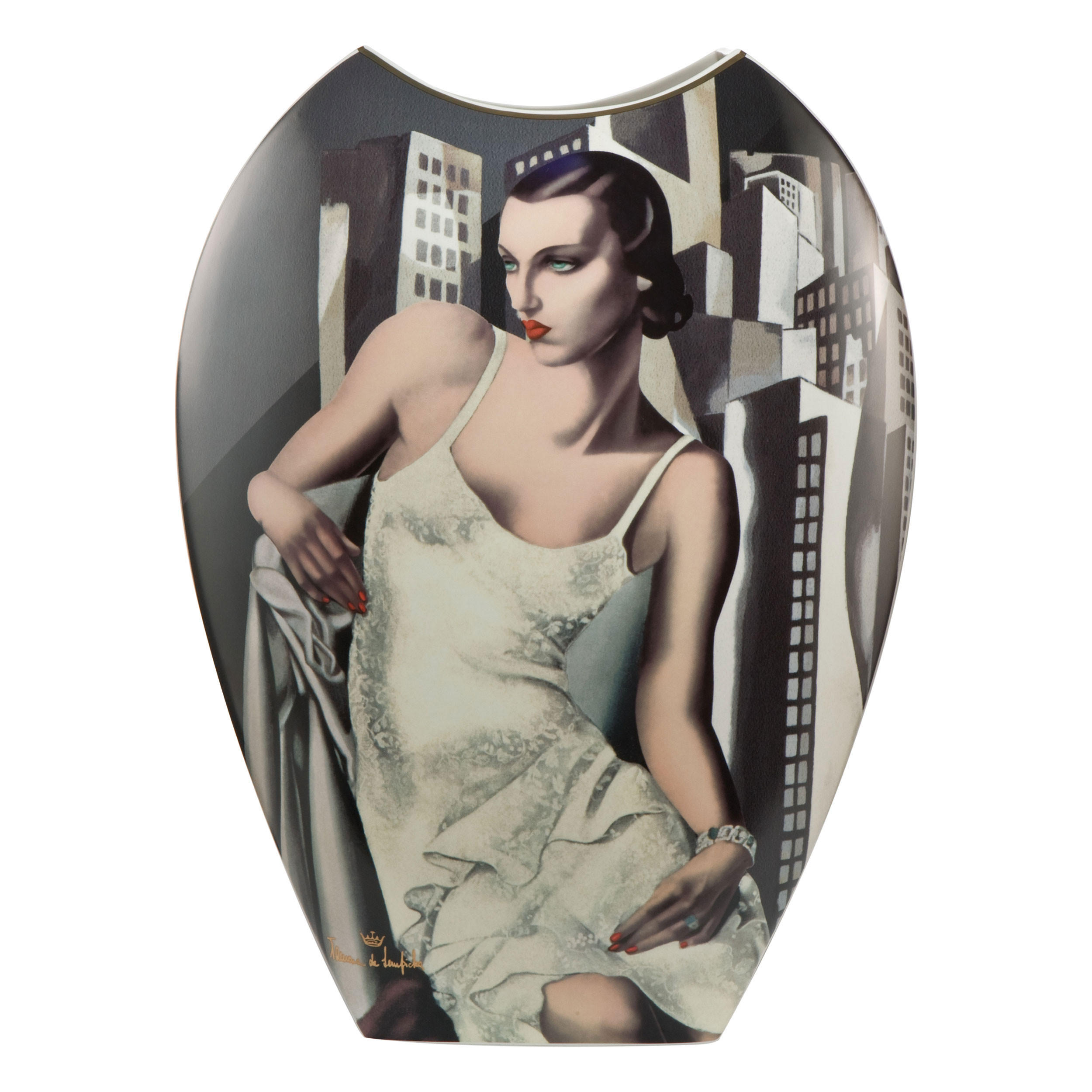VASE Artis Orbis Portrait of Mrs. Allan Bott, Porzellan, 23 cm - Multicolor, Keramik (45cm) - Goebel