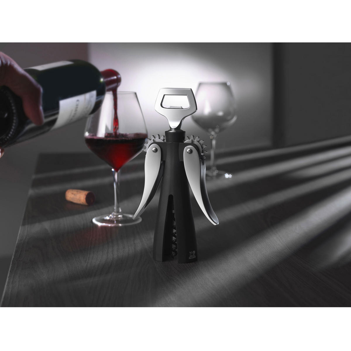 KORKENZIEHER Souverain Stahl Kunststoff - Schwarz, Kunststoff (4.5cm) - PEUGEOT