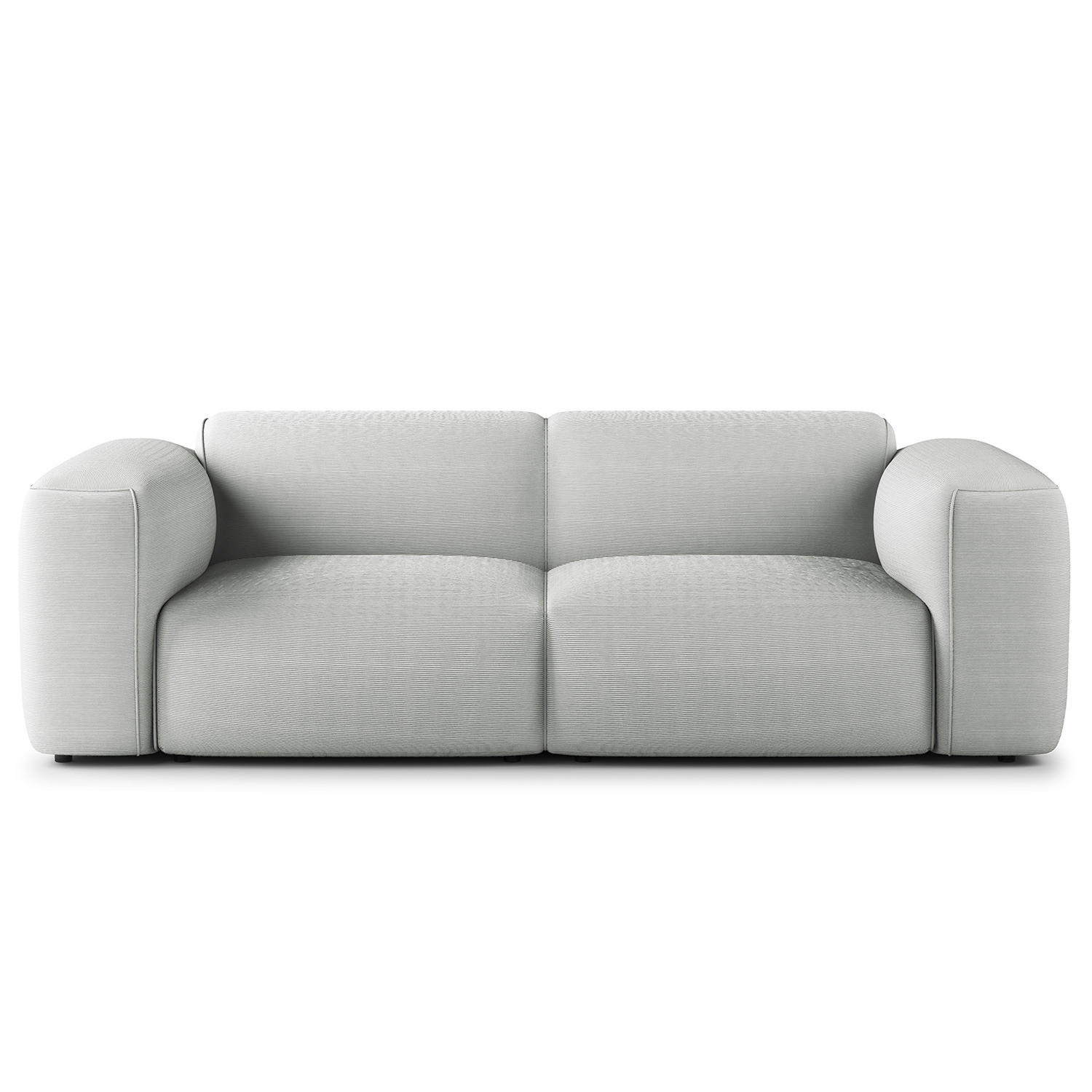2-SITZER SOFA - Schwarz/Grau, Textil (220/71/102cm) - home24
