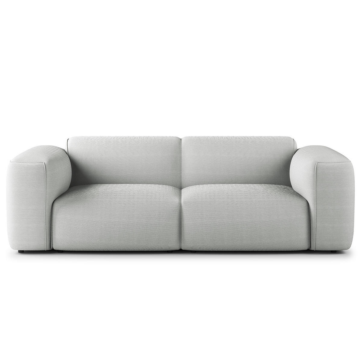 2-SITZER SOFA - Schwarz/Grau, Textil (220/71/102cm) - home24