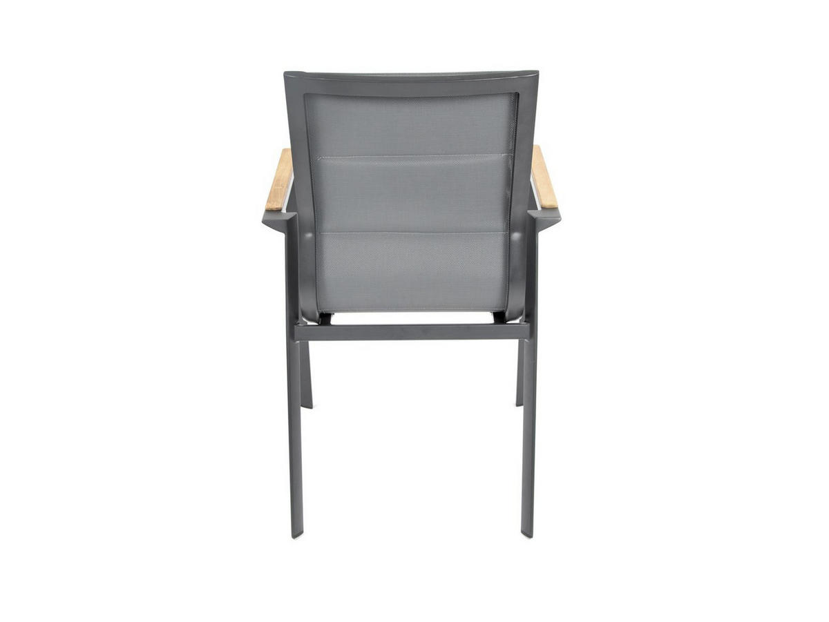 STAPELSTUHL Melbourne Anthrazit 2er-Set mit Armlehnen, 56/61/90 cm - Grau, Kunststoff (80/175/120cm) - Green Spirit